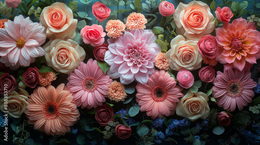 Naklejka premium Abstract background of flowers. Close-up.