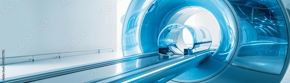 A futuristic painting of an MRI machine offers a glimpse into the advanced technology in medicine, showcased on an isolated white background A futuristic painting of an MRI machine offers a glimpse into the advanced technology in medicine, showcased on an isolated white background