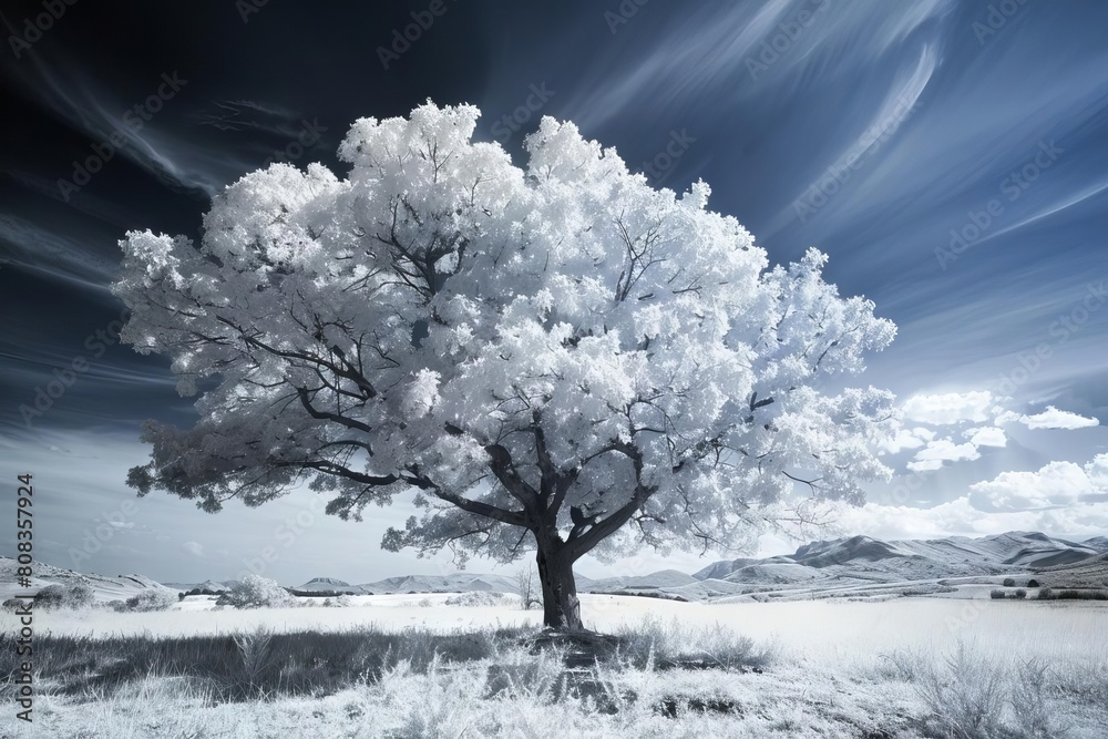 ethereal infrared photo of ancient tree surreal monochrome nature art ethereal infrared photo of ancient tree surreal monochrome nature art