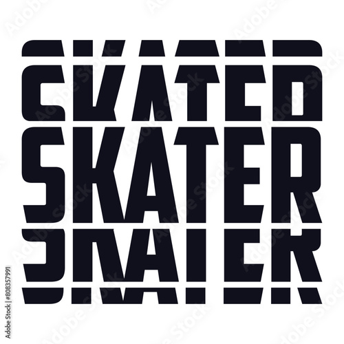 Funny Skating Skater Skateboard Retro Vintage T-shirt Design