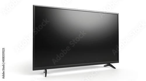 Smart TV Monitor on White background, High definition TV frame isolated on white background with clipping path

