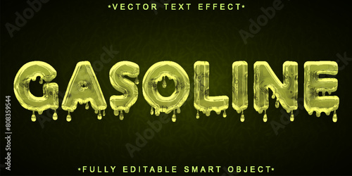 Dripping Gasoline Vector Fully Editable Smart Object Text Effect photo