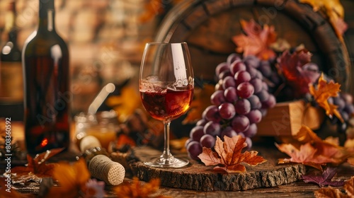 Seasonal Touch  Integrate seasonal elements such as autumn leaves or grapes into the vine setting  enhancing the theme of abundance and richness associated with strong alcohol like wine or whiskey. 