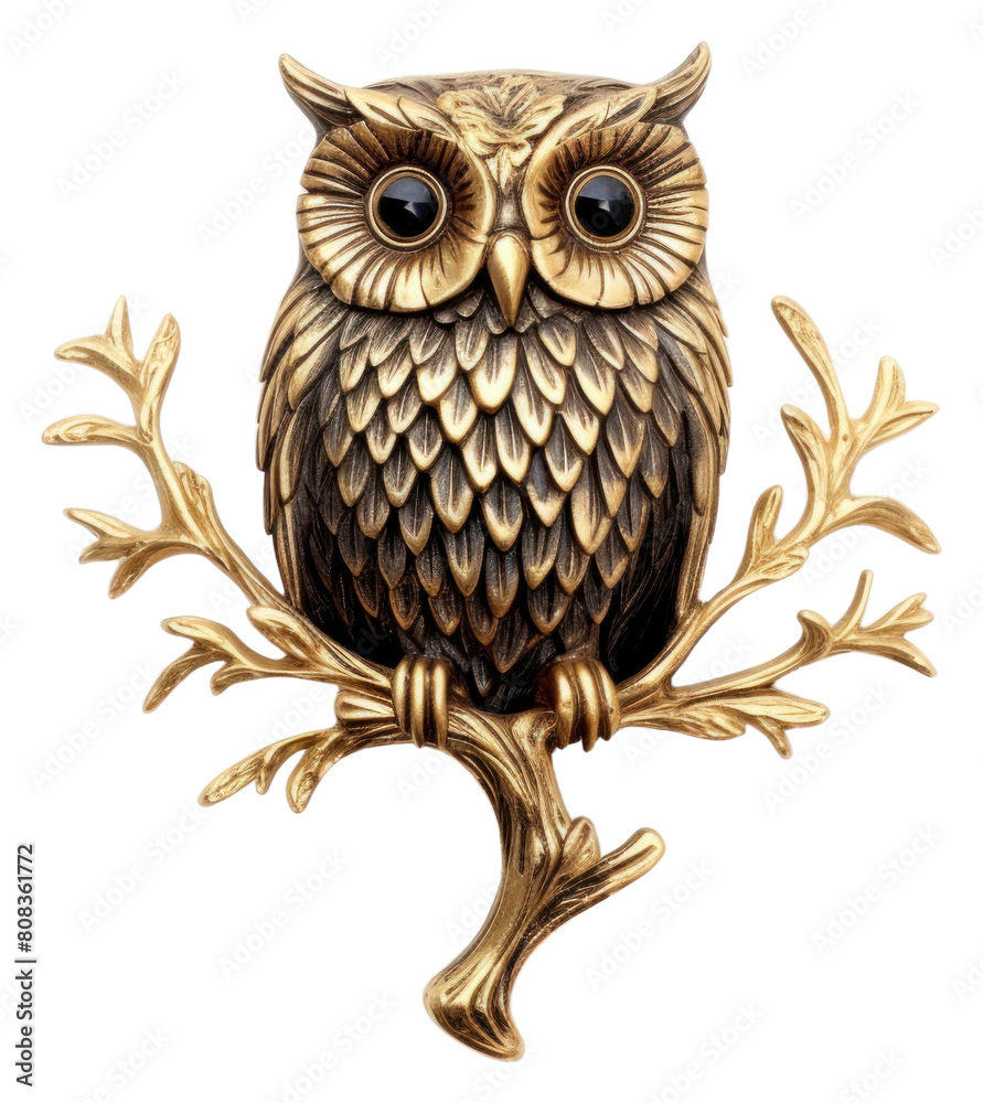 Obraz premium PNG Brooch of owl accessory jewelry.
