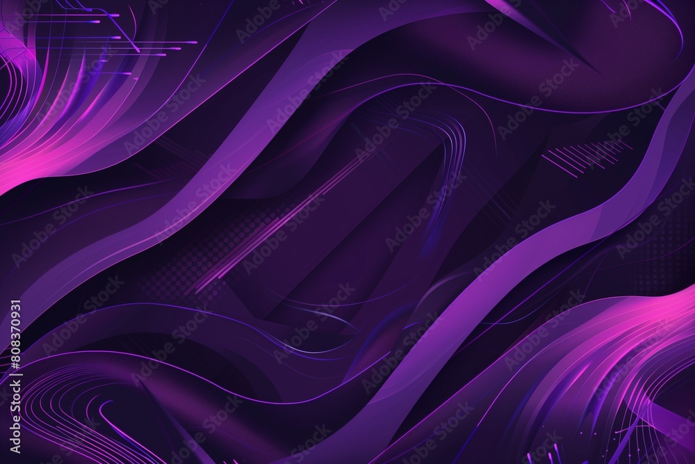 Fluid poster cover with modern ultraviolet color. Dark purple abstract geometrical template with blend shapes. Fluid poster cover with modern ultraviolet color. Dark purple abstract geometrical template with blend shapes.