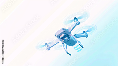 Modern drone technology in a virtual flight simulation