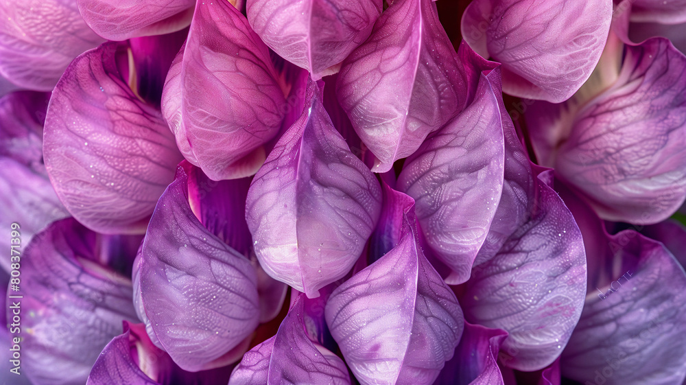 Close-up of Purple Lupin Petals in Geometric Arrangement Close-up of Purple Lupin Petals in Geometric Arrangement