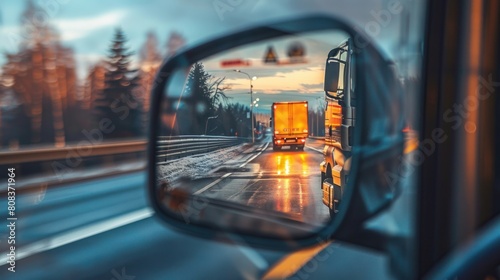 Rear view mirror bus and truck