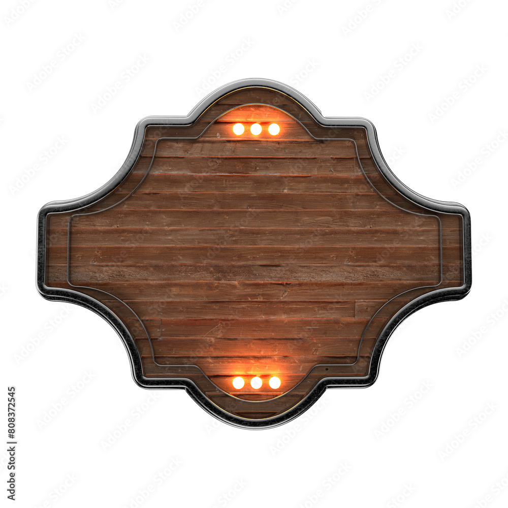 Konstfotografi PLACA DE MADEIRA E METAL ELEMENTO 3D