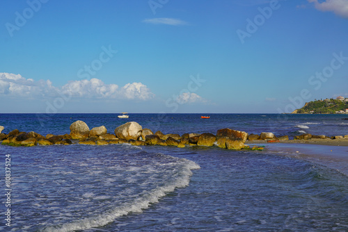 Argassi beach in Zakinthos , Greece