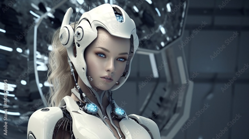 a woman in a futuristic suit a woman in a futuristic suit