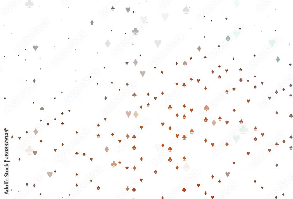 Light Orange vector texture with playing cards. Light Orange vector texture with playing cards.