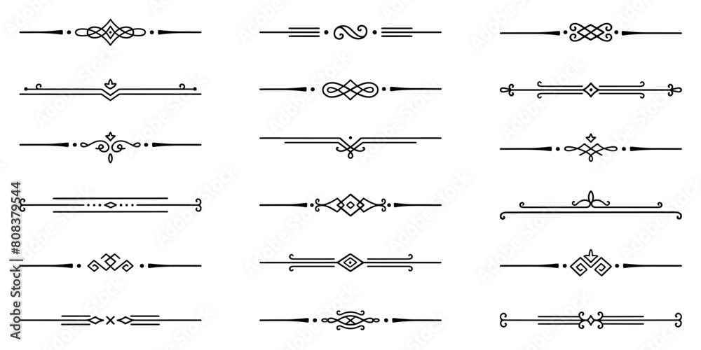 Foto Text dividers doodle set