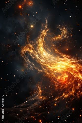 Fiery cosmic explosion in deep space