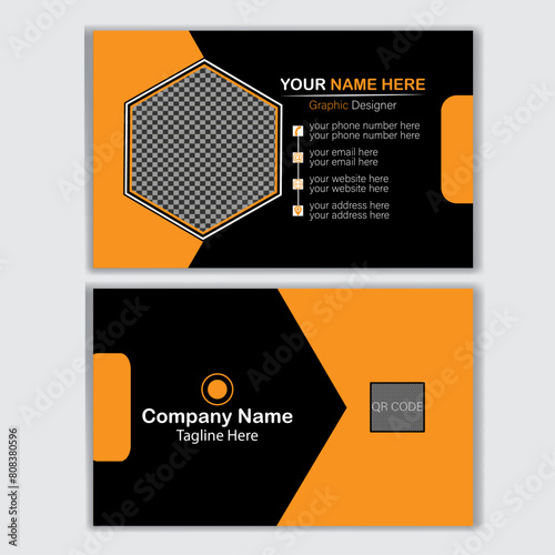 This card design is great for both personal and business usage Modern and clean business card. photo