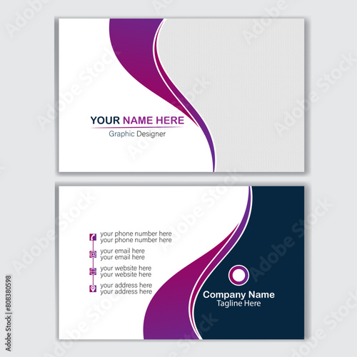 This card design is great for both personal and business usage Modern and clean business card.