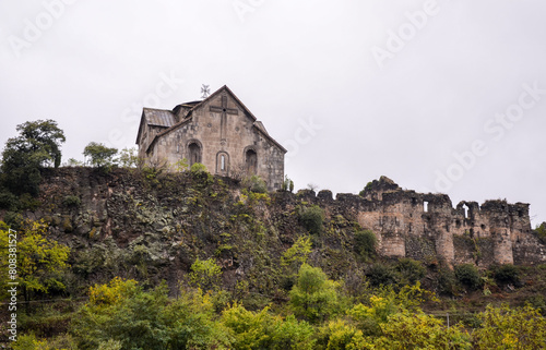 Medieval Armenian Akhtala monastery and fortress. Akhtala town, Lori Region, Armenia