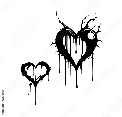 Bloody Drip Heart Illustrations