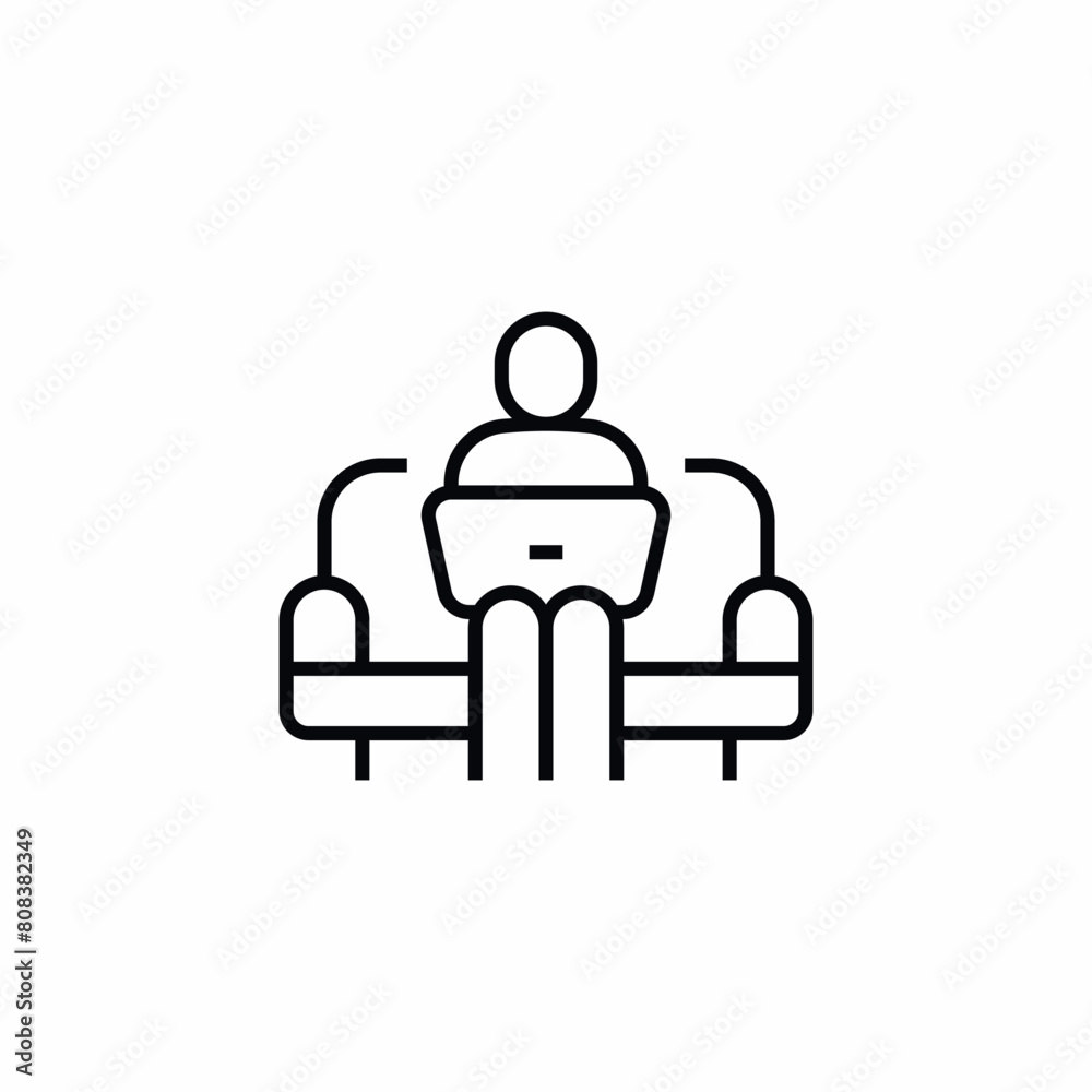 remote work on sofa icon