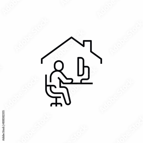 home remote work place icon