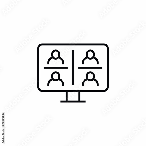 video meeting call work icon