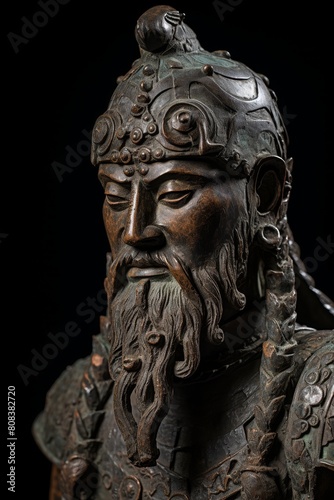 Ornate ancient warrior statue