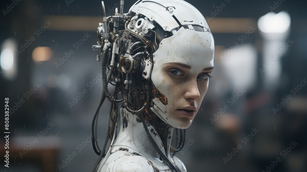 Futuristic cyborg with advanced technology Futuristic cyborg with advanced technology