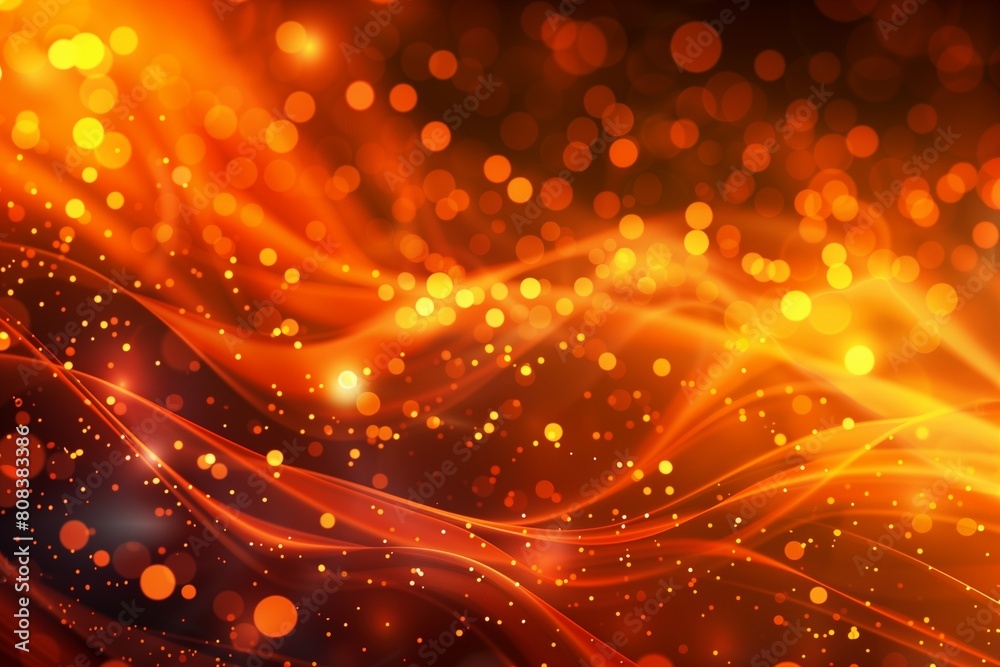 Abstract background - bright orange lights