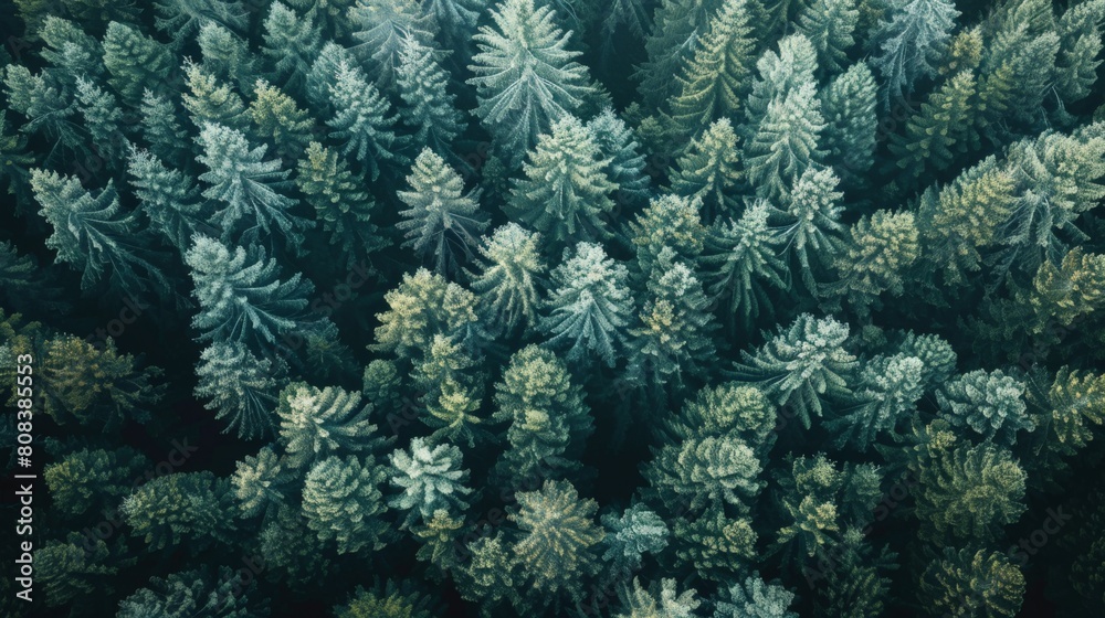 Aerial Symphony: Majestic Pines Forest from Above Aerial Symphony: Majestic Pines Forest from Above