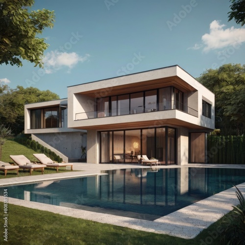 Modern House 3D Model © Damai Studio