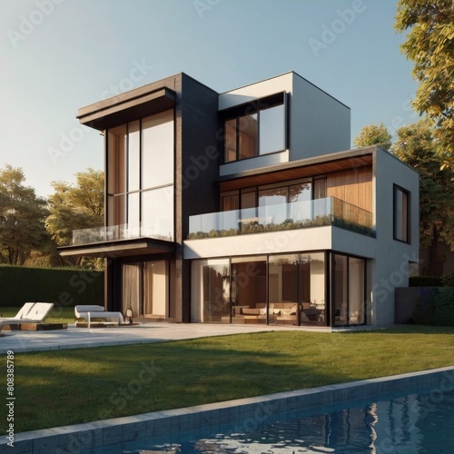 Modern House 3D Model © Damai Studio