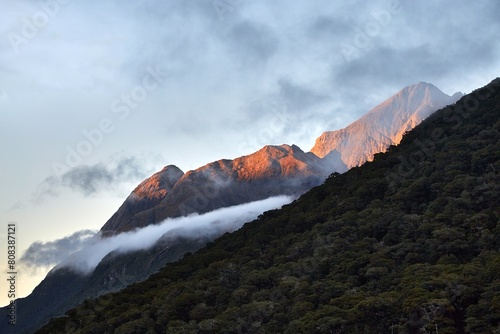 Scenic mountain landscape in New Zealand