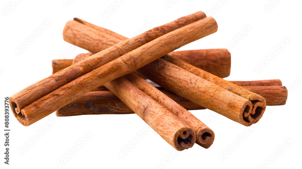 Cinnamon sticks,on white background