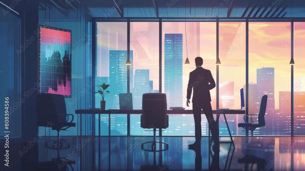 Banner for business of investment banking with a banker structuring deals Banner for business of investment banking with a banker structuring deals