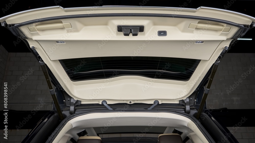 Fototapeta premium Rear hatch of a car open