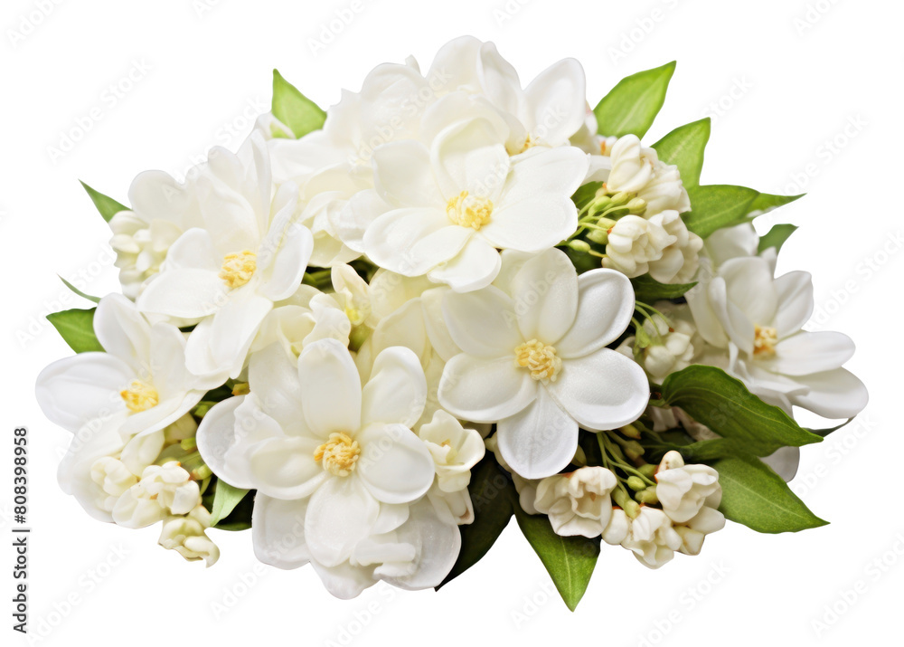 Obraz premium PNG White jasmine flower blossom plant.