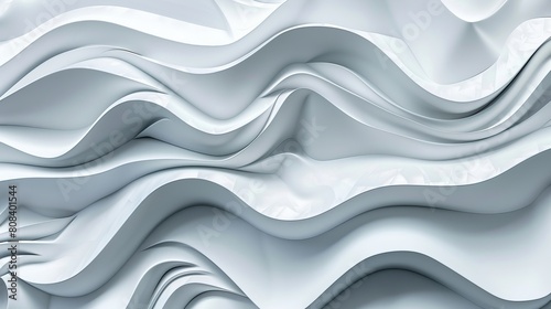 White abstract texture in a 3D paper art style, versatile for use in various design projects like book covers and websites