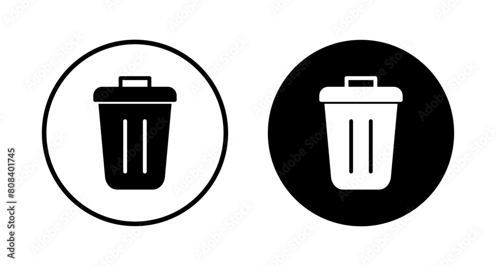 Trash icon vector isolated on white background. trash can icon. Delete icon vector Trash icon vector isolated on white background. trash can icon. Delete icon vector