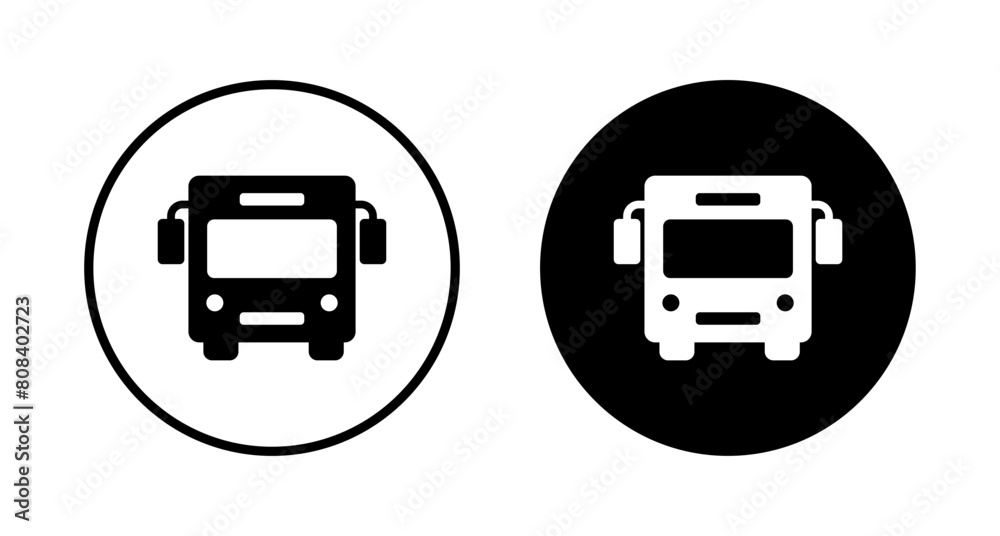 Bus Icon vector isolated on white background. Black bus vector icon Bus Icon vector isolated on white background. Black bus vector icon