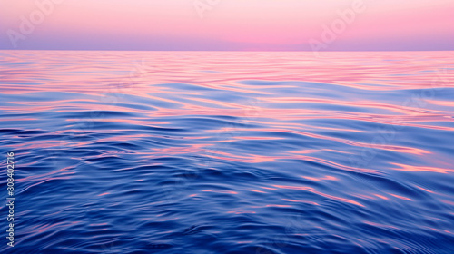 Serene Ocean Waves at Sunset: Perfect Purple and Pink Hues for Meditative and Calming Backgrounds