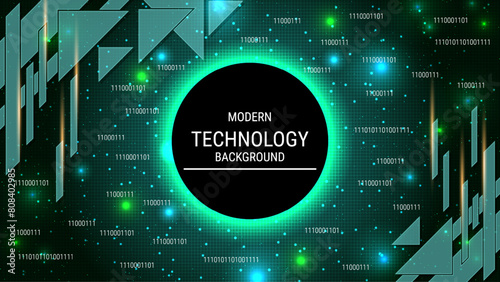 Modern technology style vector background. Design for presentation, slideshow, landing page, flyer, banner, card, booklet