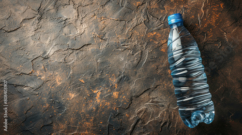 Clear bottle, transparent and refreshing, a symbol of hydration and eco-friendliness