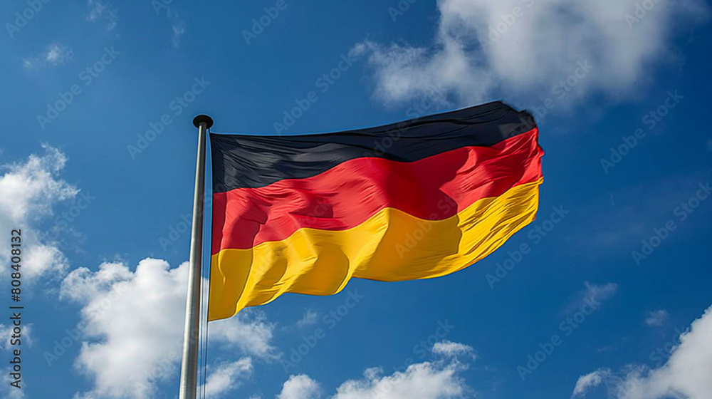 German Flag Waving, Proud, National Symbol
German Flag Waving, Proud, National Symbol