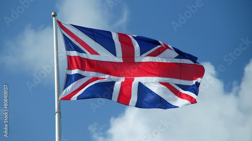 UK Flag Waving, Proud, National Symbol

