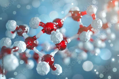 microscopic 3d visualization of larginine ethyl ester dihydrochloride molecular structure scientific illustration photo
