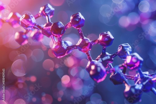 microscopic 3d visualization of larginine ethyl ester dihydrochloride molecular structure scientific illustration photo