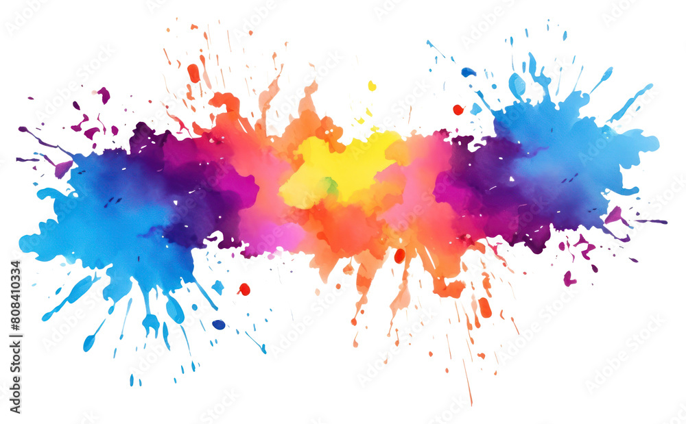 Fototapeta premium PNG Rainbow backgrounds white background splattered.