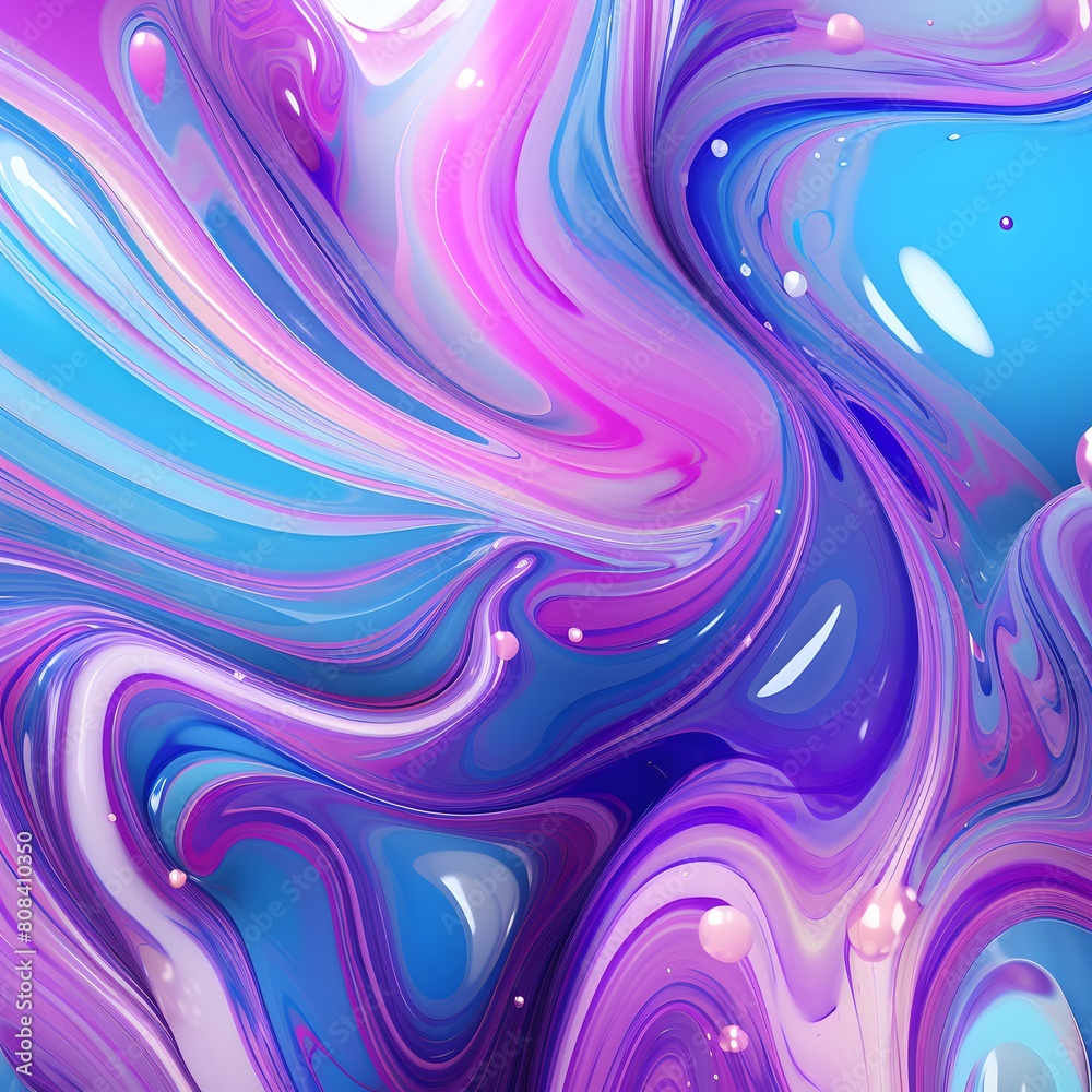 Abstract background with blue and purple liquid shapes. Generative AI. Abstract background with blue and purple liquid shapes. Generative AI.