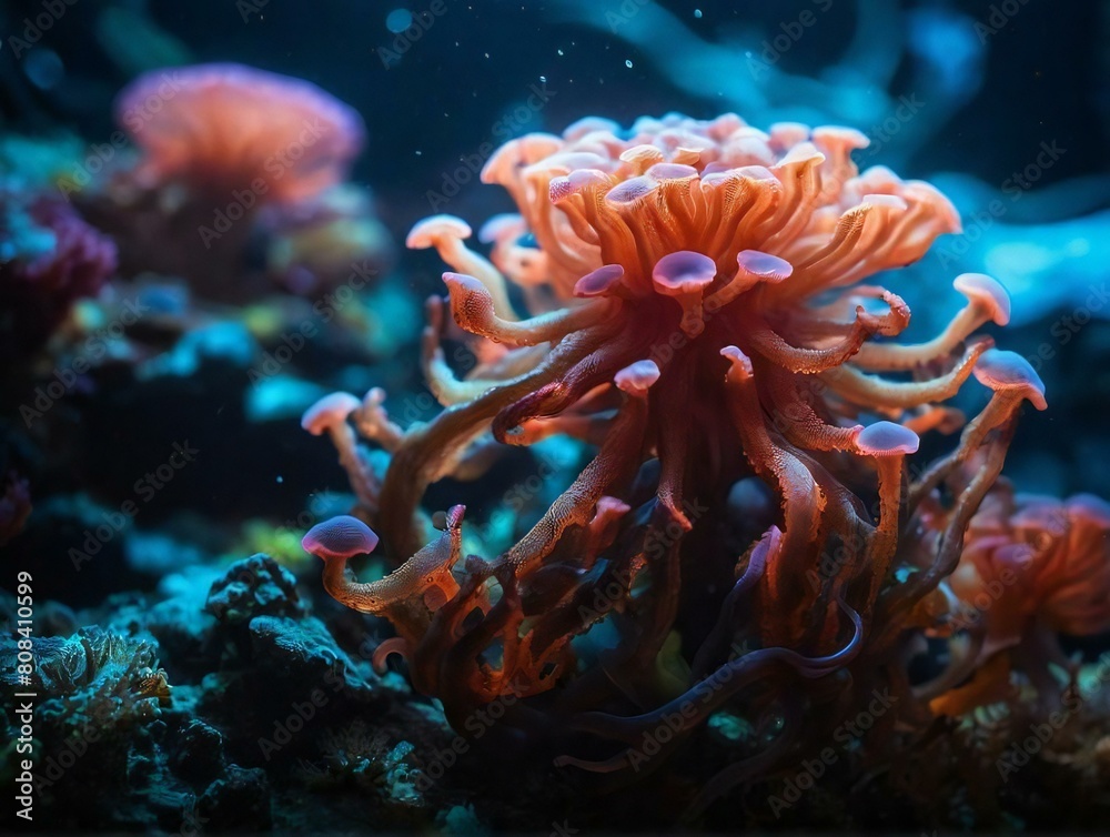 Art photography of an alien like bio luminescent Art photography of an alien like bio luminescent