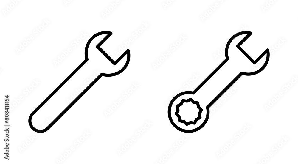 Wrench icon set. repair icon vector. tools icon vector Wrench icon set. repair icon vector. tools icon vector